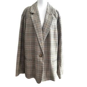 J.Jill Mendocino plaid blazer tigers eye multicolor size 2X womens professional